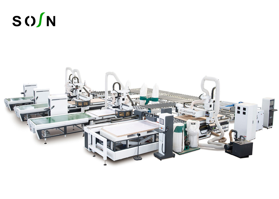 One plus three production line for cabinet Machine